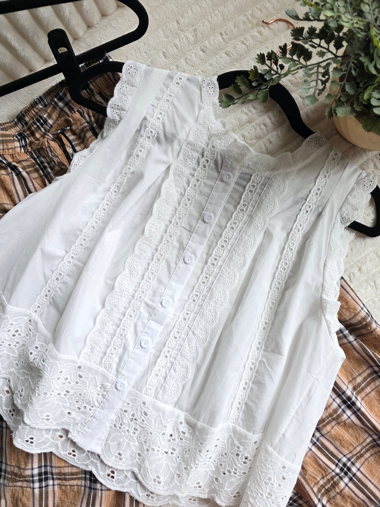Boho Lace Trim Top