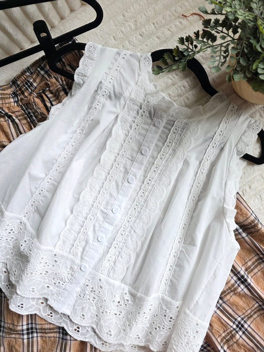 Boho Lace Trim Top