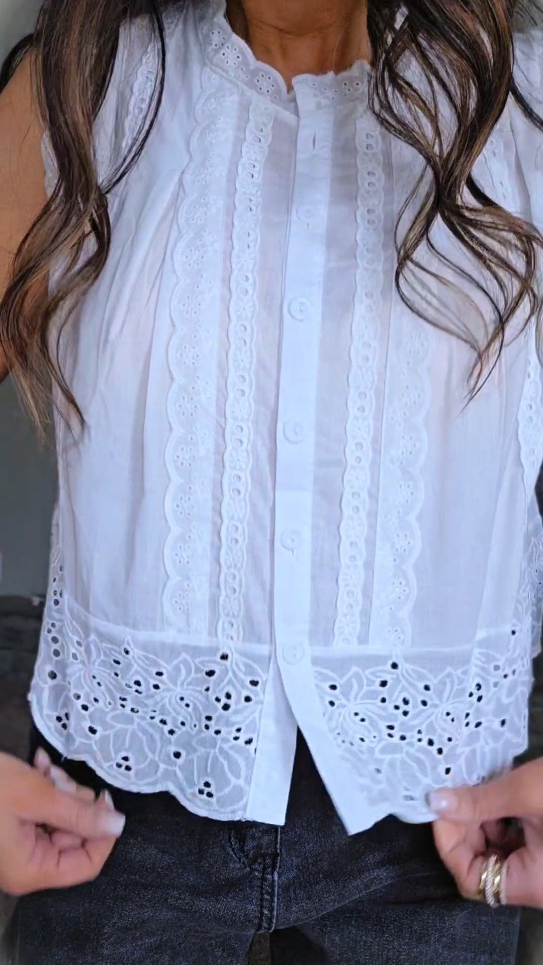 Boho Lace Trim Top